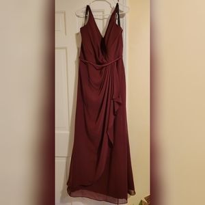 Alfred Angelo Wine Bridesmaid Dress